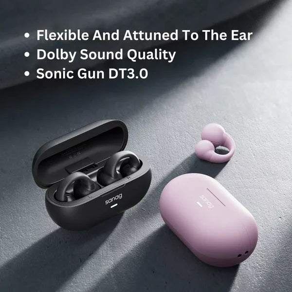 Sanag Z36S Ear Clip Wireless Bluetooth Smart Air Conduction Headphones / Black Sanag Z36S Ear Clip Wireless Bluetooth Smart Air Conduction Headphones / Black